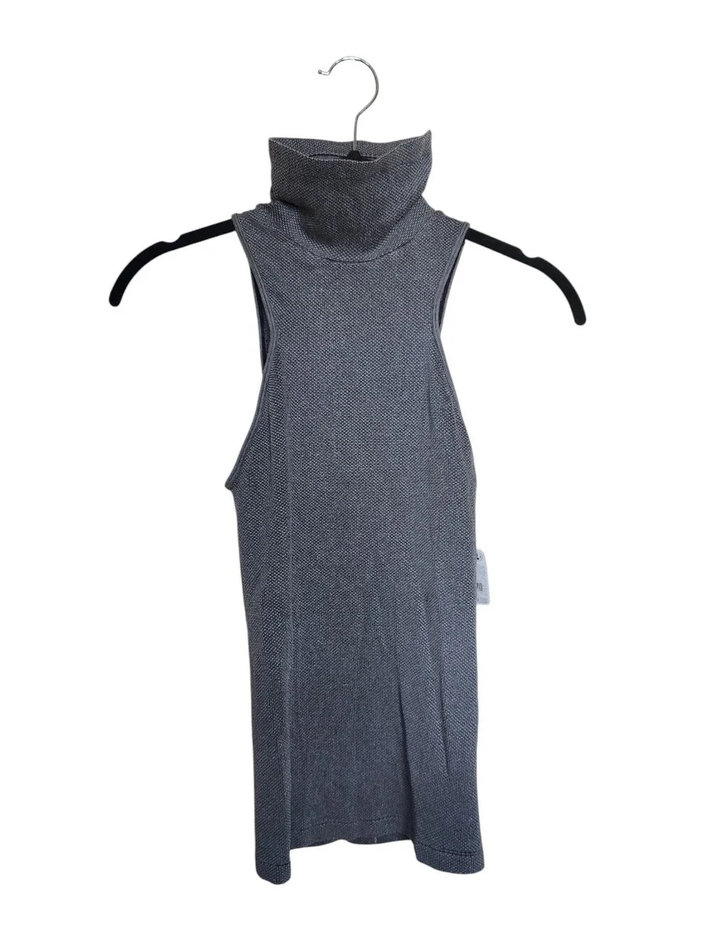 FREE PEOPLE INTIMATELY Always Ready Seamless Turtleneck Tank Top XS/S Black